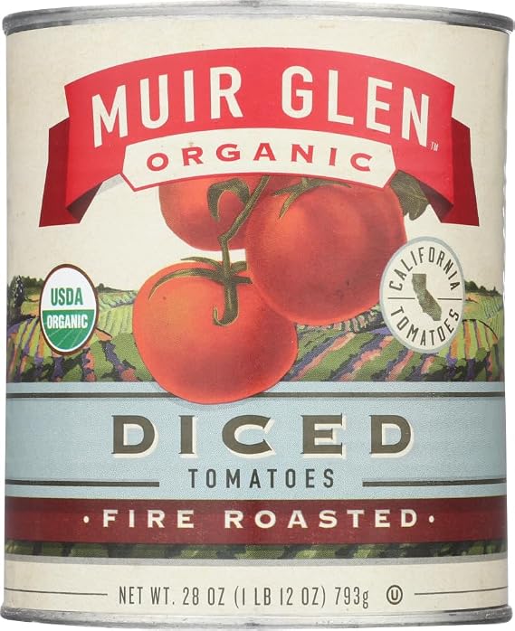 Organic Diced Fire Roasted Tomatoes, 28 oz
