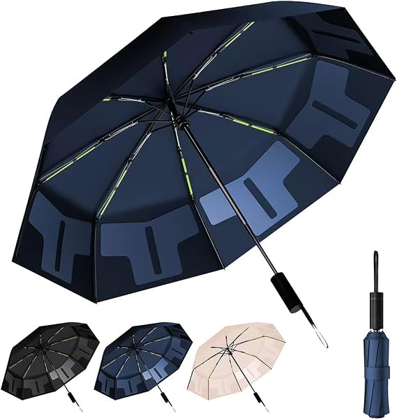 Auto-Folding Windproof Travel Umbrella for Rain&Sun