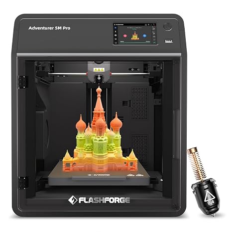 Flashforge Adventurer 5M Pro 3D Printer with Extra 0.4mm Nozzle