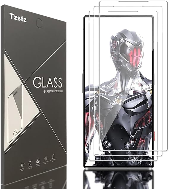 3 Pieces Tempered Glass Protector, for Red Magic 8 Pro/8 Pro Plus/8S Pro/8S Pro Plus, 9H Hardness, Anti-Scratch, Screen Protector
