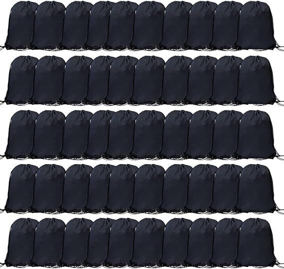 Bulk Drawstring Bags, Polyester Draw String Bags, Gym Sports Cinch Bag Drawstring Backpack for Women Men