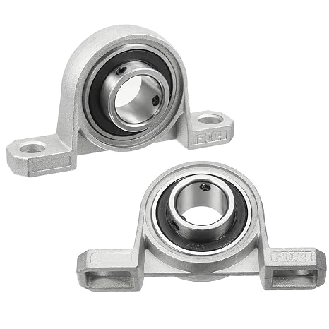 COMOK 2pcs KP004 Long 99mm Inner Diameter 22mm Zinc Alloy Inner Ball Mounted Pillow Block Insert Bearing