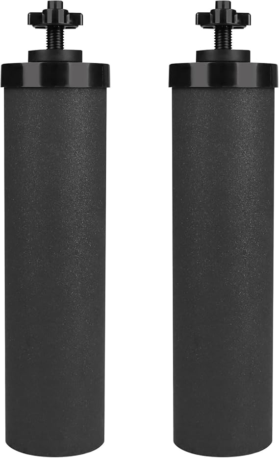 Replacement Black Element Cartridge for Water Filter Compatible with Berkey® BB9-2® Gravity Filter System, Replacement for Berkey® Water Filter, 2 Pack