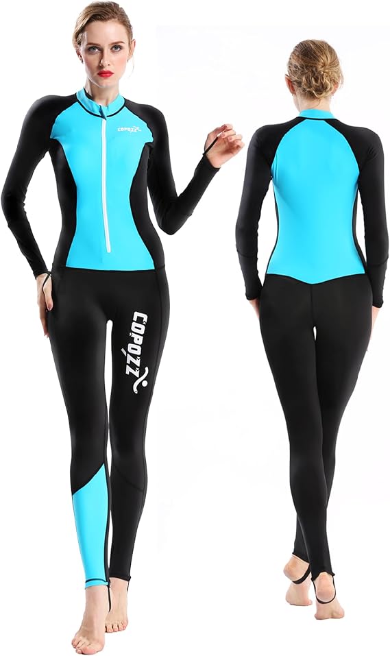 COPOZZ Mens Wetsuit Front Zip Wet Suit for Snorkeling, Surfing, Scuba Gear, Paddleboarding, Water Sports
