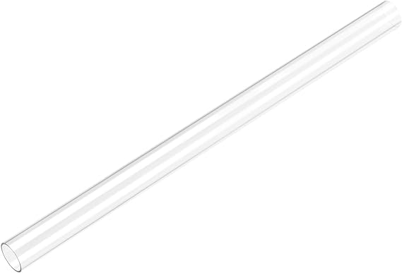 uxcell Clear Rigid Tubing 18mm(11/16'') ID x 20mm(3/4'') OD x 1Ft Length Round Plastic Polycarbonate Tube