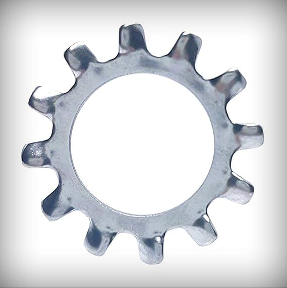 1/4" External Tooth Star Lock Washers 410 Stainless Steel, Pack of 50 | Corrosion Resistant Hardware for Building, Manufacturing, Farm Equipment and General Repair Work