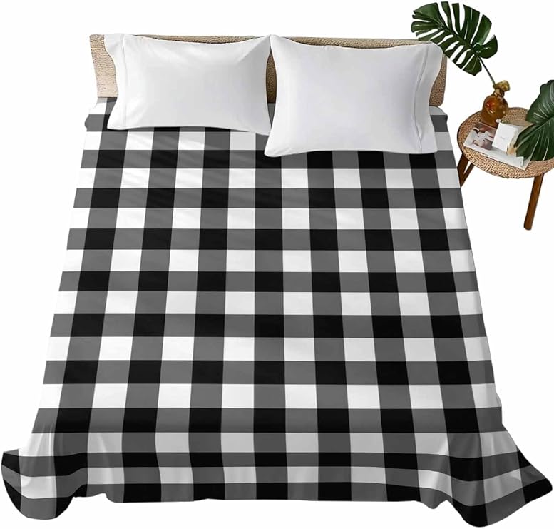 Top Sheet Queen Bedding Flat Sheet Only, Microfiber Bed Sheets Soft Breathable Bedding Flat Sheets, Hotel Luxury Top Sheets