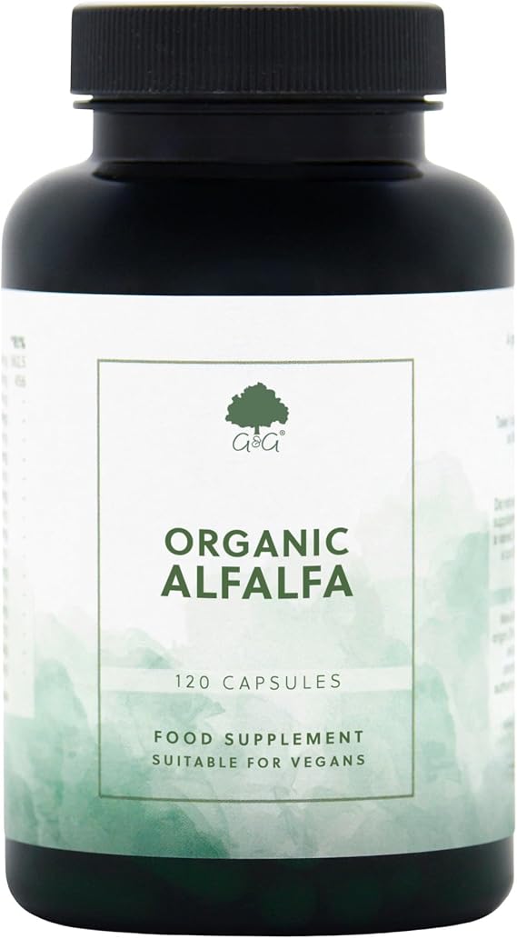 Organic Alfalfa Capsules - 120 Vegan Capsules - G&G Vitamins