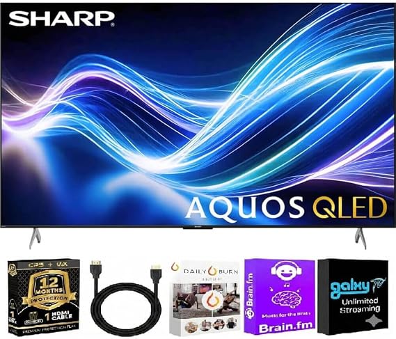 Sharp 4TC55HP7KIT1 55 inch Class AQUOS QLED 4K Ultra HD Xumo Smart TV Quantum Color HDR Motion