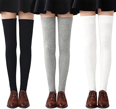 Chalier Womens Thigh High Socks Causal Stockings for Women Soft Thigh Socks