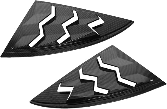 2pcs Rear Side Window Louvers for Car Window Shades Trim Cover Compatible with Model 3 2017-2021