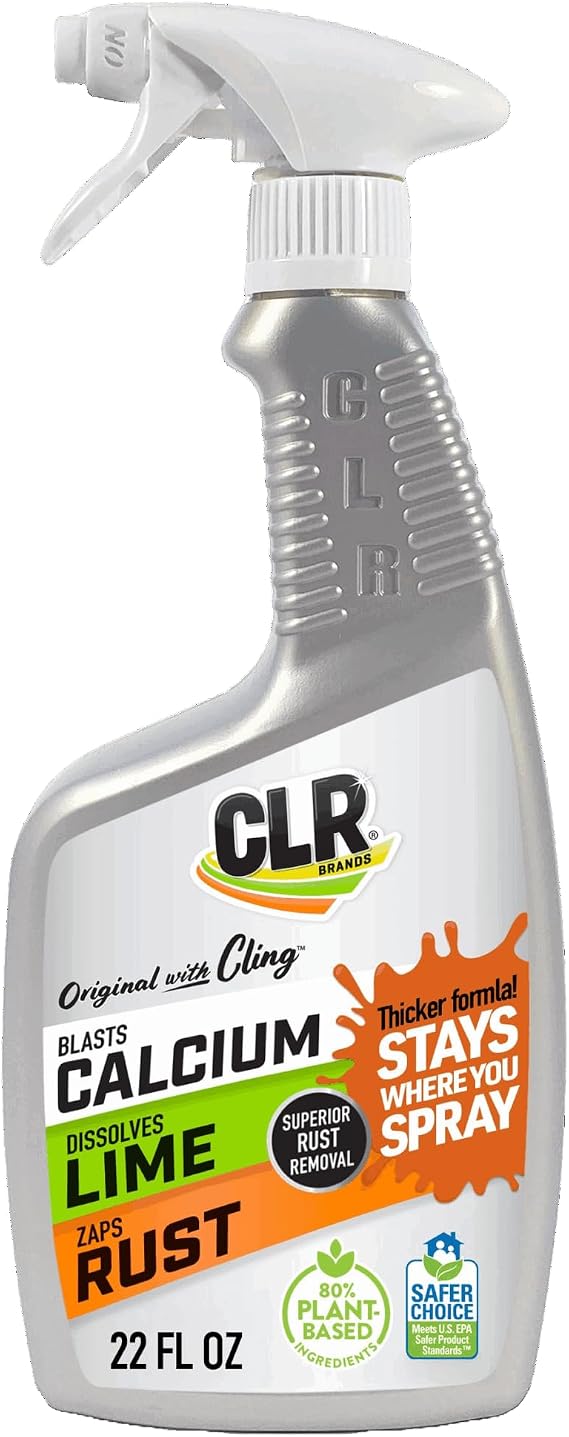 CLR Brands Calcium, Lime and Rust Remover with Cling, 22 oz. Spray Bottle