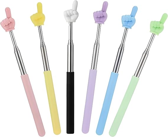 6 PCS Extendable Hand Pointer Finger Pointer Stick