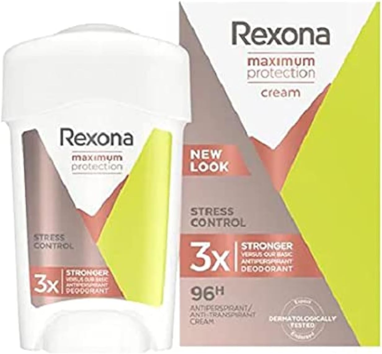 3 x Rexona Deodorant Cream Stick Women Maximum Protection Antiperspirant Stress Control 45 ml