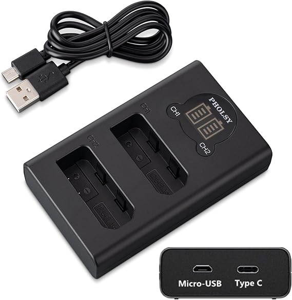 EN-EL14 Charger PHOLSY Camera Battery Charger USB Charger MH-24
