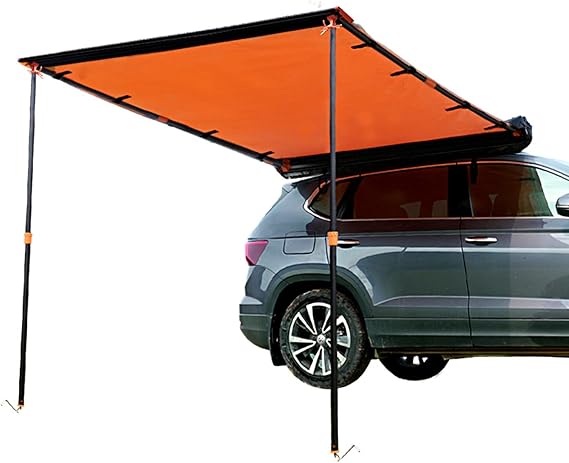 Car Awning UV50+ Sunshade, Roof Rack Awning, Side Tent Car Vehicle Awning, Camping Tent for SUV/Truck/Van(140 * 200cm/55 * 79in)
