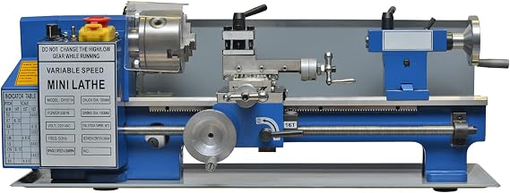 Mini Metal Lathe 7x 8", 50-2500 RPM Variable Speed, Small Metal Lathe,Precision Benchtop Metal Lathe for Various Types of Metal Turning