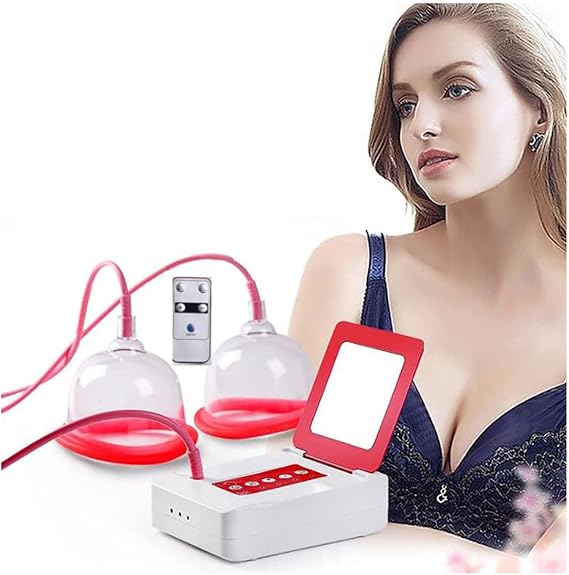 Multifunctional Electric Breast Massager, Powerful Vacuum Enlargement Machine Electric Massager with Double Cup, Anti-Sagging Firming Breast Blood Circulation