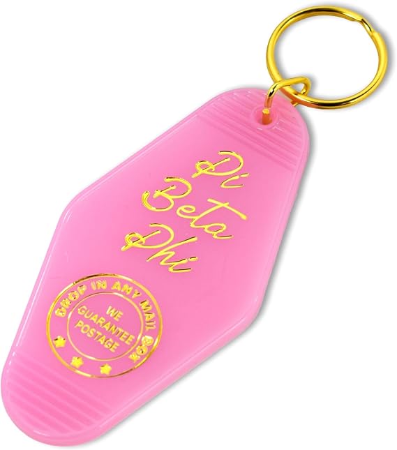 Pi Beta Phi Vintage Motel Keychain