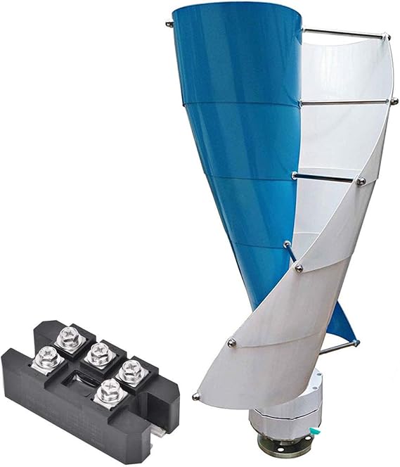 WANGYONGQI 12000W Low Noise Vertical Axis Wind Turbine Generator+ with Rectifier, 110V/220V Portable Vertical Helix Wind Power Turbine Generator Kit with Charge Controller,12v