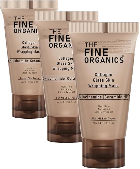 Soyulabilir Kolajen Cam Cilt Maskesi, 1 Saat İçerisinde Etkili Niacinamide&Ceramide NP Kolajen Maske (3 paketi)
