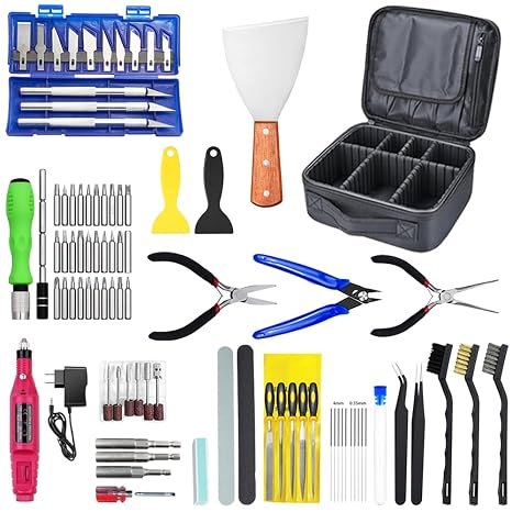 3D Printer Tool Kit with Oxford Storage Bag, Deburring and Cleaning Tools