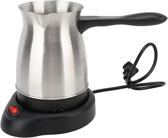 Sanpyl Electric Turkish Coffee Maker, 600ml Even Heating Tea Maker Kettle, 600W Dual Protection Electric Pot with Anti Scald Handle, for Home Travel, Sanpylpgexi51uhw