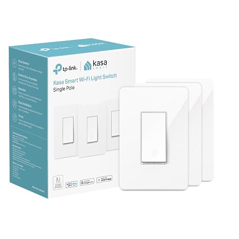 Kasa Smart Light Switch, Single Pole, Need Neutral Wire, HS200P3