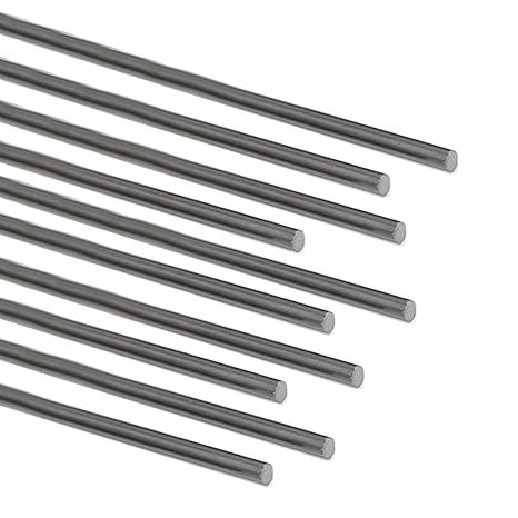 10Pcs 1mm Carbon Fiber Rod, 400mm/15.6" Length