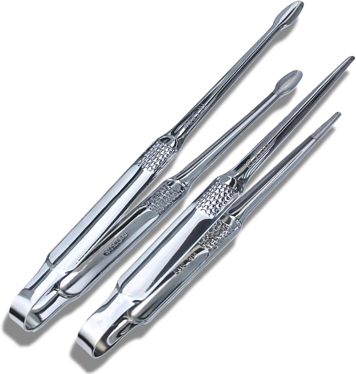 Premium Gold Cooking Tongs - 304 Stainless Steel, Comfortable Grip, Non-Slip Design, High Heat Resistant - Ideal for Home, Kitchen, Barbecue & Frying Steak (golden, 9+12 Inch)