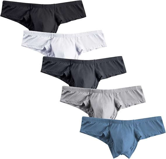 Faringoto Men's Brief Bikini U Convex Half Hip Briefs Low Rise Modal Shorts