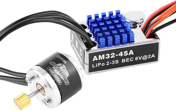 2322 2600KV Motor AM32 45A ESC Combo for 1/12 MN78 MN82 RC Crawlers