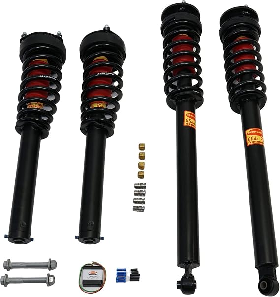 Strutmasters 4-Wheel Hydraulic Suspension Conversion Kit With Light Fix and Camber Bolts compatible with Mercedes-Benz CL500 2000-2006 MB14FMCK