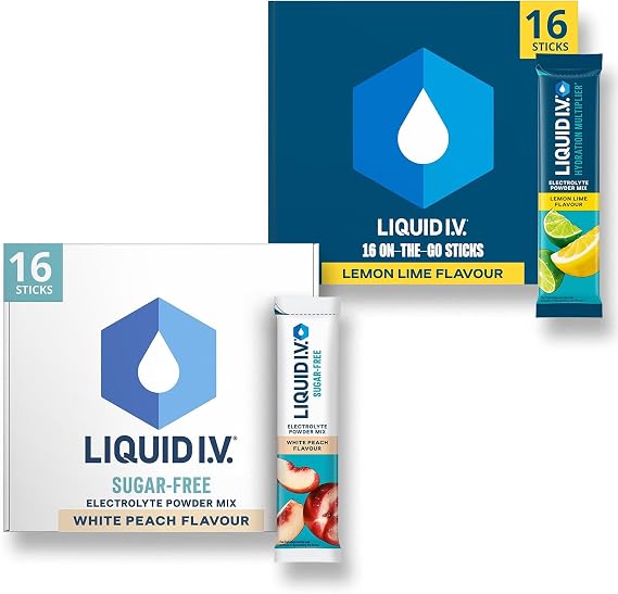 Liquid I.V. Hydration Multiplier & Sugar Free Electrolyte Mix, 32 Sticks