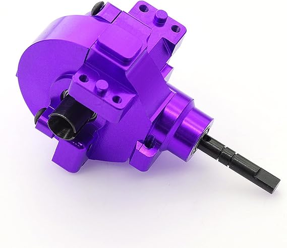 1/10 RC Electric Car Rear Drive Diff Gear Box Assembly Set Upgraded Parts Compatible with 1:10 Car HSP Redcat Himoto Volcano EPX 94106 94107 94108 94111 94123 (Purple)