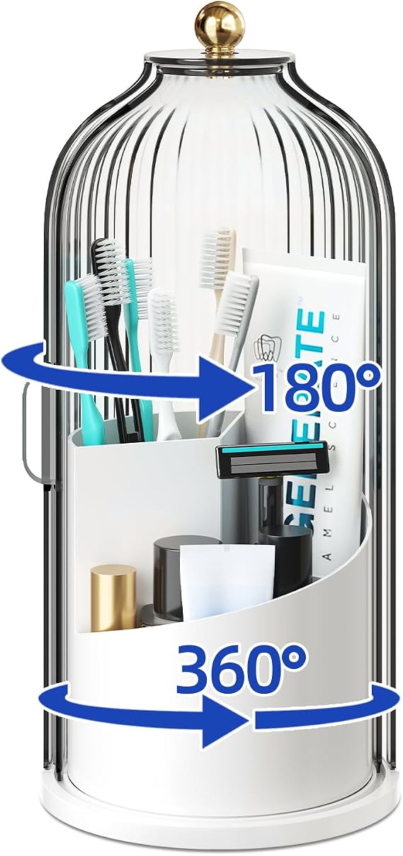 Dustproof Toothbrush Holders with Cover for Bathrooms, Tooth Brush Holder
