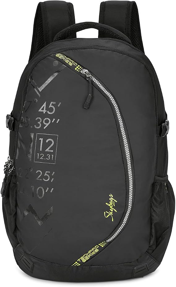 Skybags Unisex Polyester Solid Xylo Plus 01 Laptop Backpack (H) Black, Black, One Size, Casual