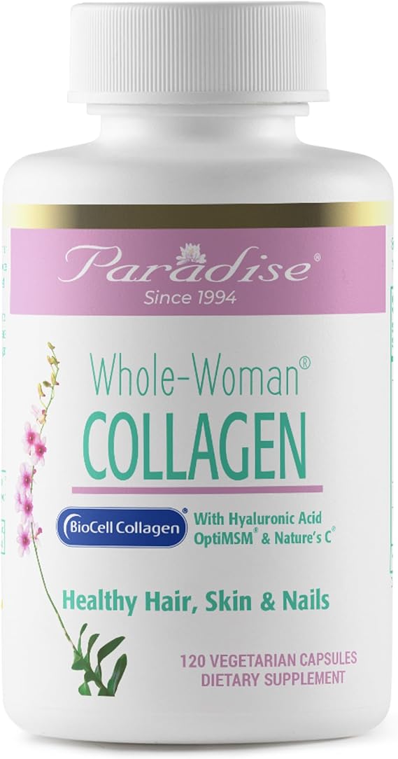 Paradise Herbs Whole-Woman Collagen with BioCell, Nature's C, 120 Capsules