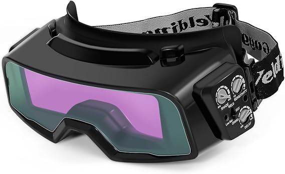 Welding Goggles Auto Darkening Plasma Cutting Glasses - Eye Protection Safety Goggles for Welding