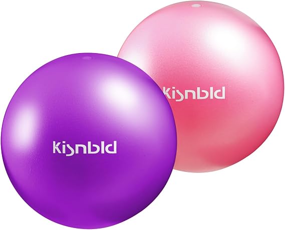 kisnbld Small Exercise Ball, 9 Inch Mini Pilates Ball, Anti Burst and Slip Resistant Mini Yoga Ball for Stability, Fitness, Physical Therapy, Stretching & Core Strength Workout at Home Gym & Office
