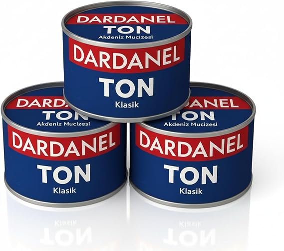 Dardanel Klasik Ton Balığı, Ayçiçek Yağlı, 1705 g, Büyük Boy Teneke, 3'lü Paket, Profesyonel Mutfak
