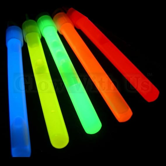 50 Pk 4 Assorted Glow Light Sticks