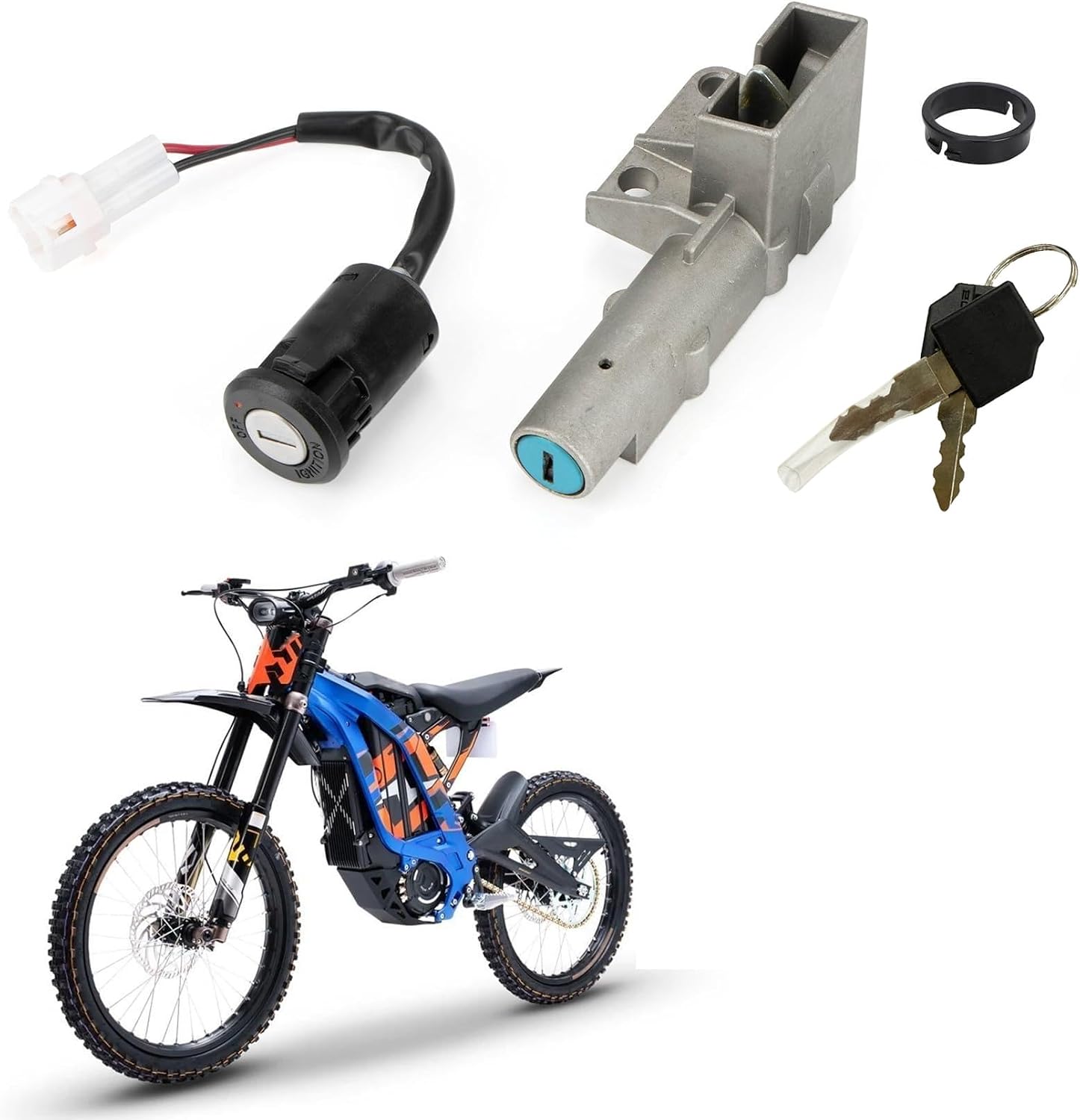 PSLER Bike Ignition Key Switch Set Key Fit Sur-Ron Light Bee X Sur Ron Light Bee S Electric Dirt Bike Key Ignition for Ebike
