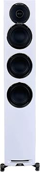 ELAC Uni-Fi Reference 3-Way 5-1/4" Floor Standing Speaker, Oak or Walnut Tower Speaker for Home Theater and Stereo System, White Baffle with Oak Sides