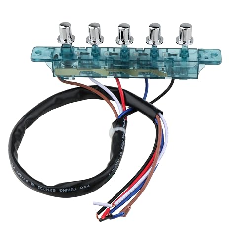 Range Hood Pushbutton Switch, 5-Button Keyboard Control Board Panel, Replacement Part for Traditional Kitchen Range Hood Extractor Fans