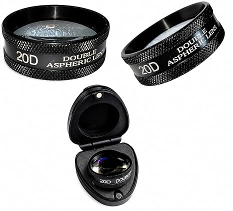 20D Double Aspheric Ophthalmic Diagnostic Lens, with Protective Case