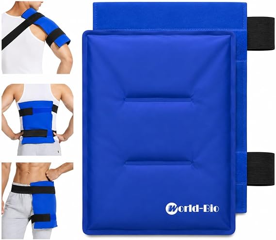 Reusable Ice Pack for Sport Injury, Large Gel Cold Pack with Cover 28*35cm