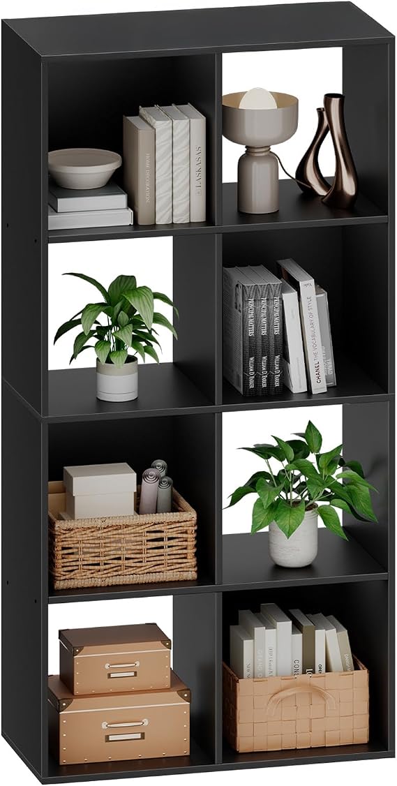 Sweetcrispy 8 Cube Storage Organizer, Stackable Modular Bookcase Shelf