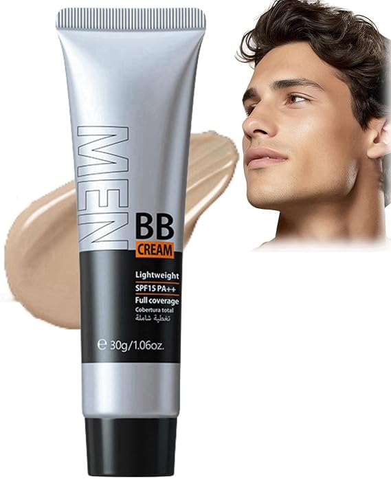 Mens BB Cream Foundation,Tinted Moisturiser BB Cre/am SPF15,Mens Concealer Colour Correcting Cre/am,B/B Crea/m Medium for Cover Blemishes,B/B Crea/m for Even Skin Tone