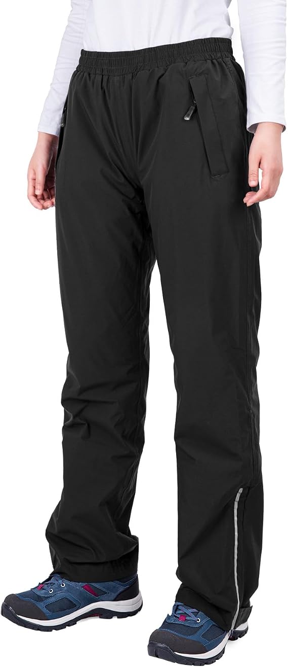 33,000ft Women's Rain Pants, Lightweight Waterproof Rain Over Pants